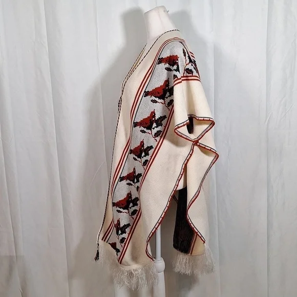 ❤️🔥❤️ vintage sweater poncho | 70s serape vest poncho - Picture 3 of 7